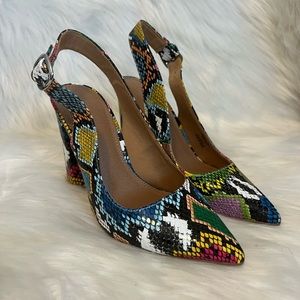 ASOS heel shoes coloured snakeskin size 4